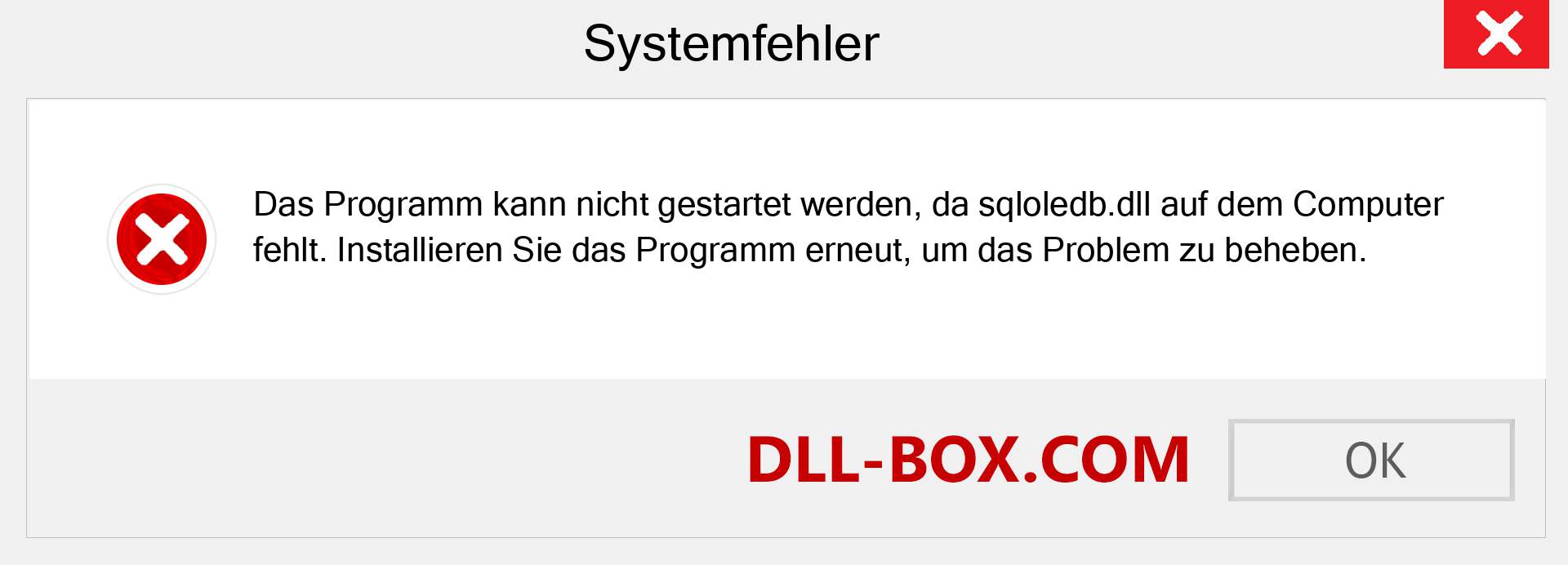 sqloledb.dll-Datei fehlt?. Download für Windows 7, 8, 10 - Fix sqloledb dll Missing Error unter Windows, Fotos, Bildern