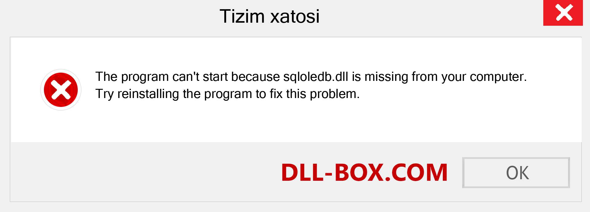 sqloledb.dll fayli yo'qolganmi?. Windows 7, 8, 10 uchun yuklab olish - Windowsda sqloledb dll etishmayotgan xatoni tuzating, rasmlar, rasmlar